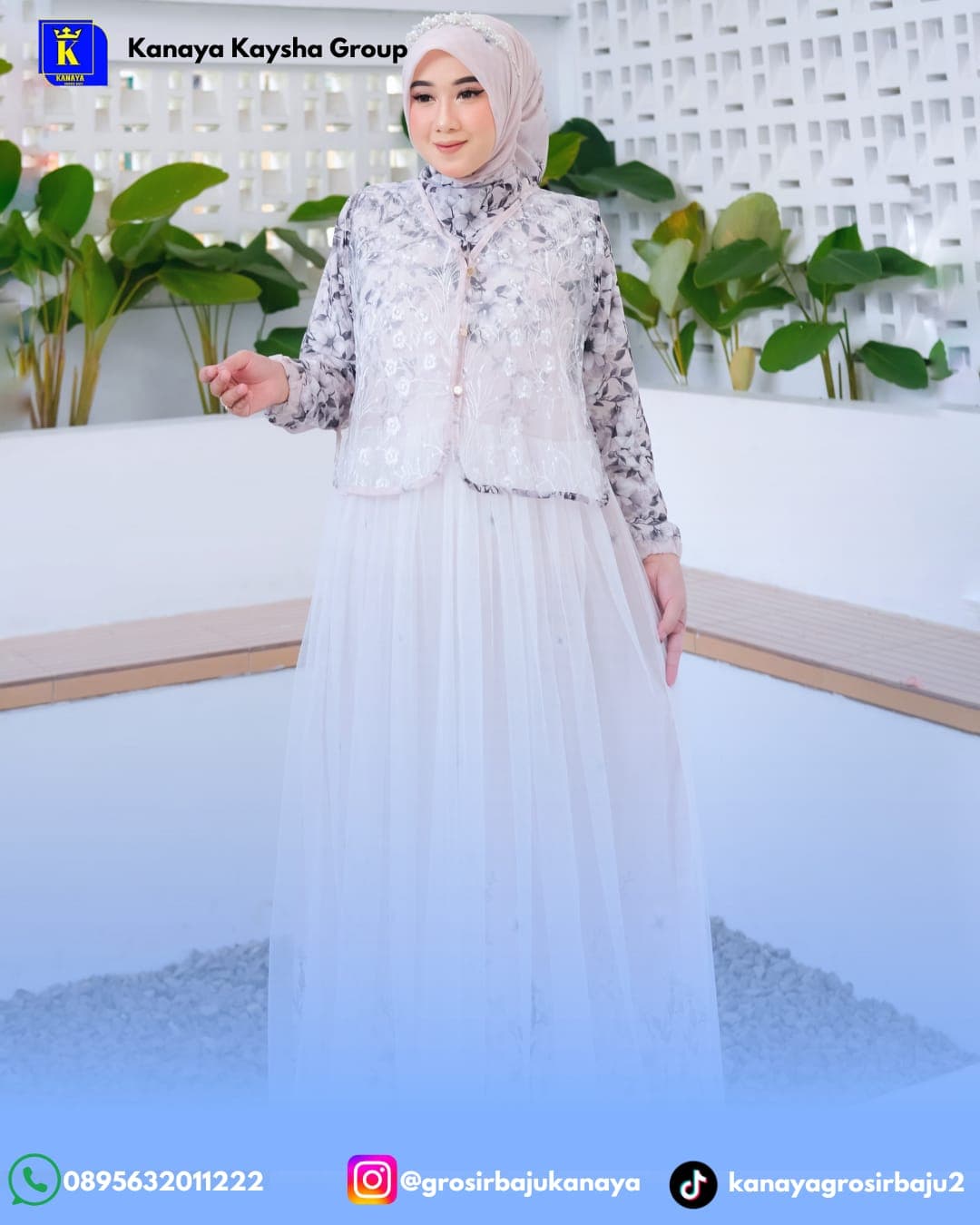 Gamis Syar'i Ceruty Free Hijab
