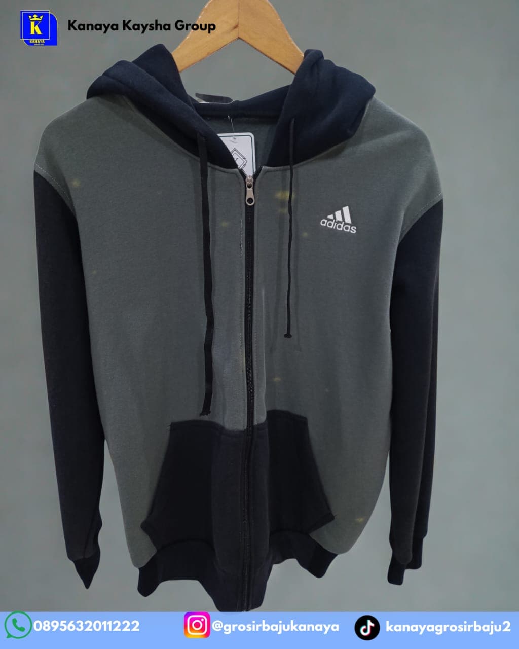 Jaket Hoodie Adidas